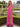 V-Neck Ruched Bodice Pleated Chiffon Long A-Line Prom Dress With Shawl in Hot Pink
