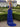 V-Neck Ruched Bodice Pleated Chiffon Long A-Line Prom Dress With Shawl in Royal Blue