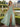V-Neck Ruched Bodice Pleated Chiffon Long A-Line Prom Dress With Shawl in Sage Green