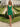 Tank V-Neck Backless Lace Up Mini A-Line Prom Dress With Ruffle Hem in Emerald Green