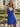 Tank V-Neck Backless Lace Up Mini A-Line Prom Dress With Ruffle Hem in Royal Blue