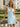 Tank V-Neck Backless Lace Up Mini A-Line Prom Dress With Ruffle Hem in Light Blue