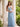 Sky Blue Tank V-Neck Backless Chiffon Lace Applique A-Line Maxi Prom Dress