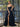 Strapless Corset Ball Gown With Ruffle Skirt Slit - Navy Blue