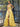 Strapless Corset Ball Gown With Ruffle Skirt Slit - Yellow