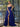 Strapless Corset Ball Gown With Ruffle Skirt Slit - Royal Blue