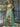 Strapless Corset Ball Gown With Ruffle Skirt Slit - Eucalyptus