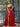Strapless Corset Ball Gown With Ruffle Skirt Slit - Red