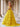 Strapless Corset Ball Gown With Ruffle Skirt Slit - Mustard Yellow