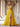 Strapless Corset Ball Gown With Ruffle Skirt Slit - Mustard Yellow