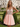 Luxury Crystal V-Neck Chiffon Mini Ball Gown Prom Dress in Blush Pink