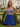 Luxury Crystal V-Neck Chiffon Mini Ball Gown Prom Dress in Royal Blue
