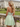 Luxury Crystal V-Neck Chiffon Mini Ball Gown Prom Dress in Mint Green
