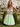 Luxury Crystal V-Neck Chiffon Mini Ball Gown Prom Dress in Mint Green