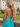Luxury Crystal V-Neck Chiffon Mini Ball Gown Prom Dress in Aqua Blue