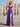 Cut Front Pleated A-Line Lace Up Long Prom Dress With Shawl - Purple