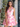 Floral Printing Halter Boned Mini Ball Gown Prom Dress-Pink Floral