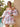 Off Shoulder Printing Mini Ball Gown Prom Dress in Pink