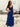 Lace Illusion Ruffle Tiered Ball Gown Prom Dress - Royal Blue