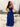 Lace Illusion Ruffle Tiered Ball Gown Prom Dress - Royal Blue