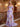Lilac Floral Off-Shoulder Tiered Ruffle Corset Ruched Ball Gown Long Prom Dress With Slit