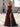 Pleated Layered Ruffle Hem Long Ball Gown Prom Dress in Burgundy