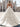 Pleated Layered Ruffle Hem Long Ball Gown Prom Dress in White