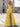 Pleated Layered Ruffle Hem Long Ball Gown Prom Dress in Mustard Yellow