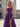 Pleated Layered Ruffle Hem Long Ball Gown Prom Dress in Purple