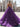 Pleated Layered Ruffle Hem Long Ball Gown Prom Dress in Purple
