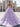 Pleated Layered Ruffle Hem Long Ball Gown Prom Dress in Lavender