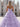 Pleated Layered Ruffle Hem Long Ball Gown Prom Dress in Lavender