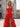 Pleated Layered Ruffle Hem Long Ball Gown Prom Dress in Red