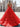 Pleated Layered Ruffle Hem Long Ball Gown Prom Dress in Red