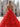 Pleated Layered Ruffle Hem Long Ball Gown Prom Dress in Red
