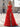 Pleated Layered Ruffle Hem Long Ball Gown Prom Dress in Red