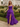 Scoop Neck Tiered Lace Up Long Ball Gown Prom Dress With Split in Purple
