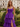 Scoop Neck Tiered Lace Up Long Ball Gown Prom Dress With Split in Purple