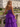 Scoop Neck Tiered Lace Up Long Ball Gown Prom Dress With Split in Purple