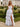 Scoop Neck Floral Tiered Lace Up Long Ball Gown Prom Dress With Split in White