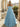 Off Shoulder Bodice Ruffle Chiffon Long Ball Gown Prom Dress in Sky Blue