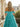 Off Shoulder Boned Bodice Ruffle Chiffon Long Ball Gown Prom Dress in Turquoise