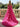 Off Shoulder Boned Bodice Ruffle Chiffon Long Ball Gown Prom Dress in Hot Pink