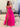 Strapless Boned Bodice Ruffle Chiffon Ball Gown Prom Dress - Hot Pink