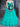 Strapless Boned Bodice Ruffle Chiffon Ball Gown Prom Dress - Turquoise