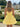 Strapless Boned Ruffle Chiffon Mini Ball Gown Prom Dress in Yellow