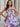 Strapless Boned Ruffle Printing Chiffon Mini Ball Gown Prom Dress - Lilac Floral