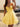 Crystal Ruffle Boned Ball Gown Mini Prom Dress - Yellow