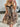 Crystal Ruffle Printing Boned Ball Gown Mini Prom Dress - Leopard Print