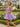 Hand Made Flower Layered Prom Mini Dress With Bow - Lilac